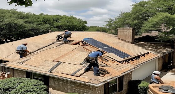 Roofing contactors replacing and fixing a roof in Dallas Forth worth to prepared a for a solar panel installation_png (1)