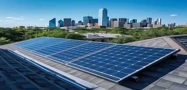 drone image of roofs and rooftop solar in DFW dallas Fort worth area for Solar Panels Dallas Team (1)